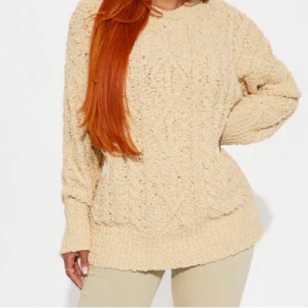 Cozy Cream Cable Knit Sweater